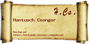 Hantusch Csongor névjegykártya